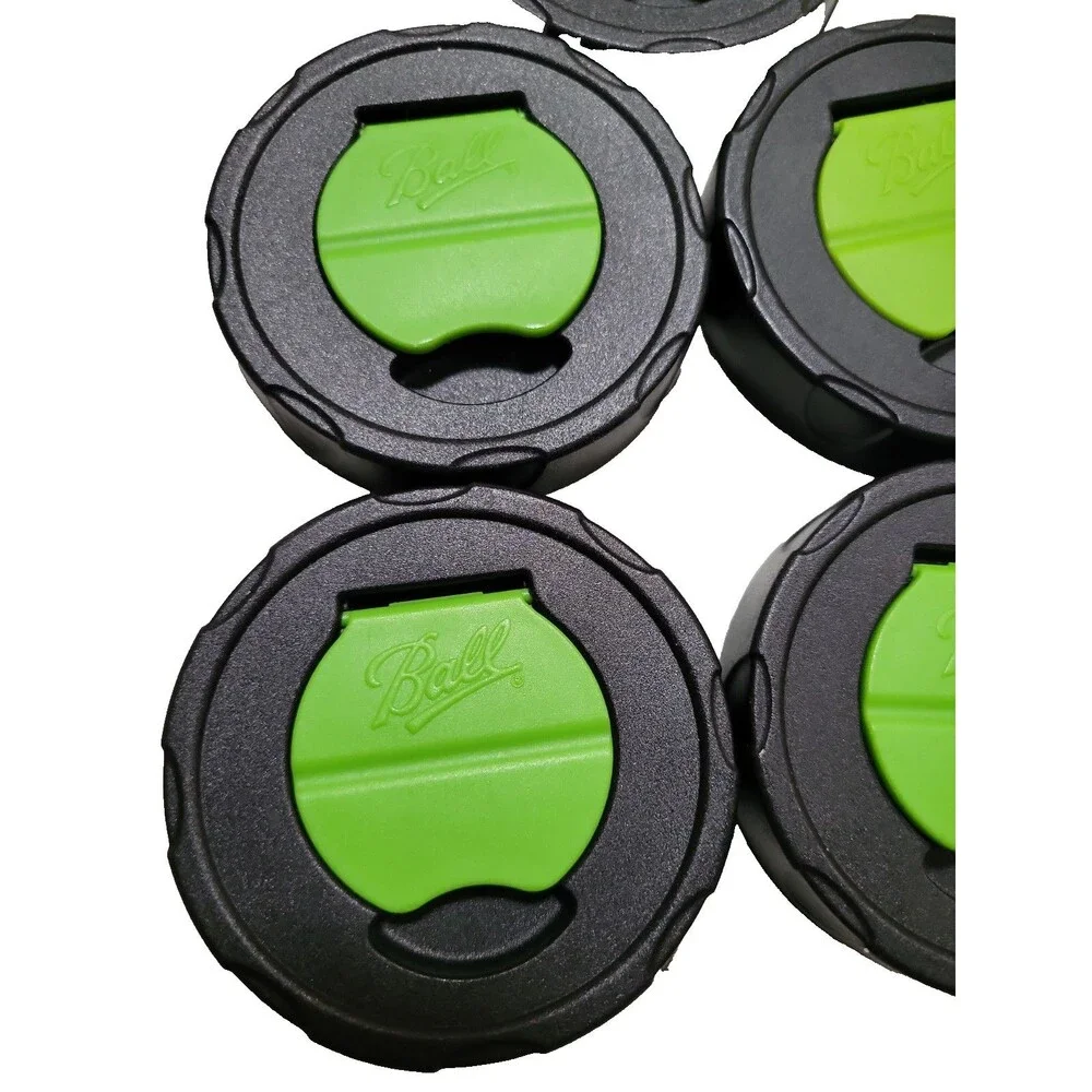 Set of 5 Genuine Ball Herb Shaker Caps Stay-Open Lid Design Spices Jar